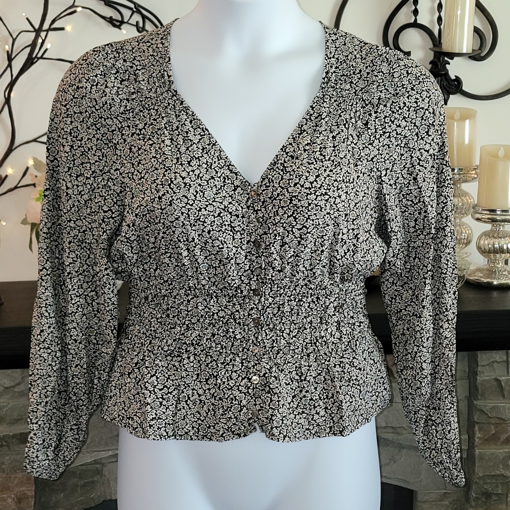 Madewell Smocked-Waist Tudor Floral